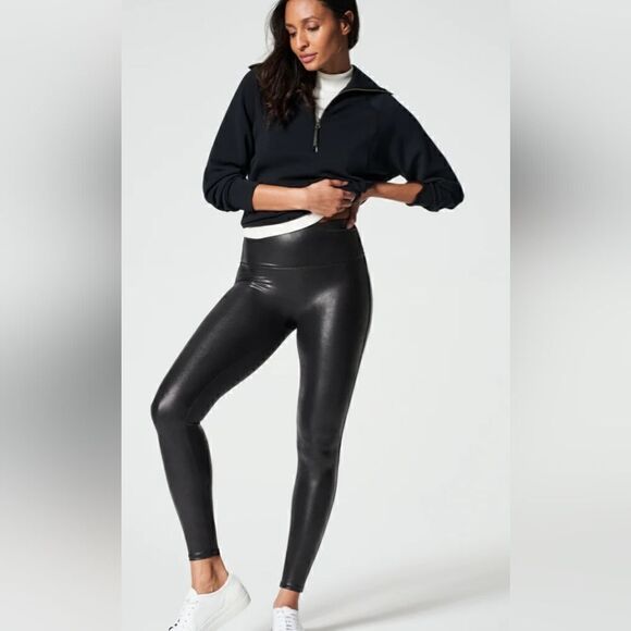 Spanx Faux Leather LeggingsSize M - Picture 1 of 14